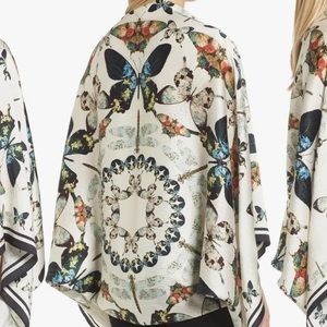 Ted Baker London Butterfly Kaleidoscope Silk Cape Scarf
